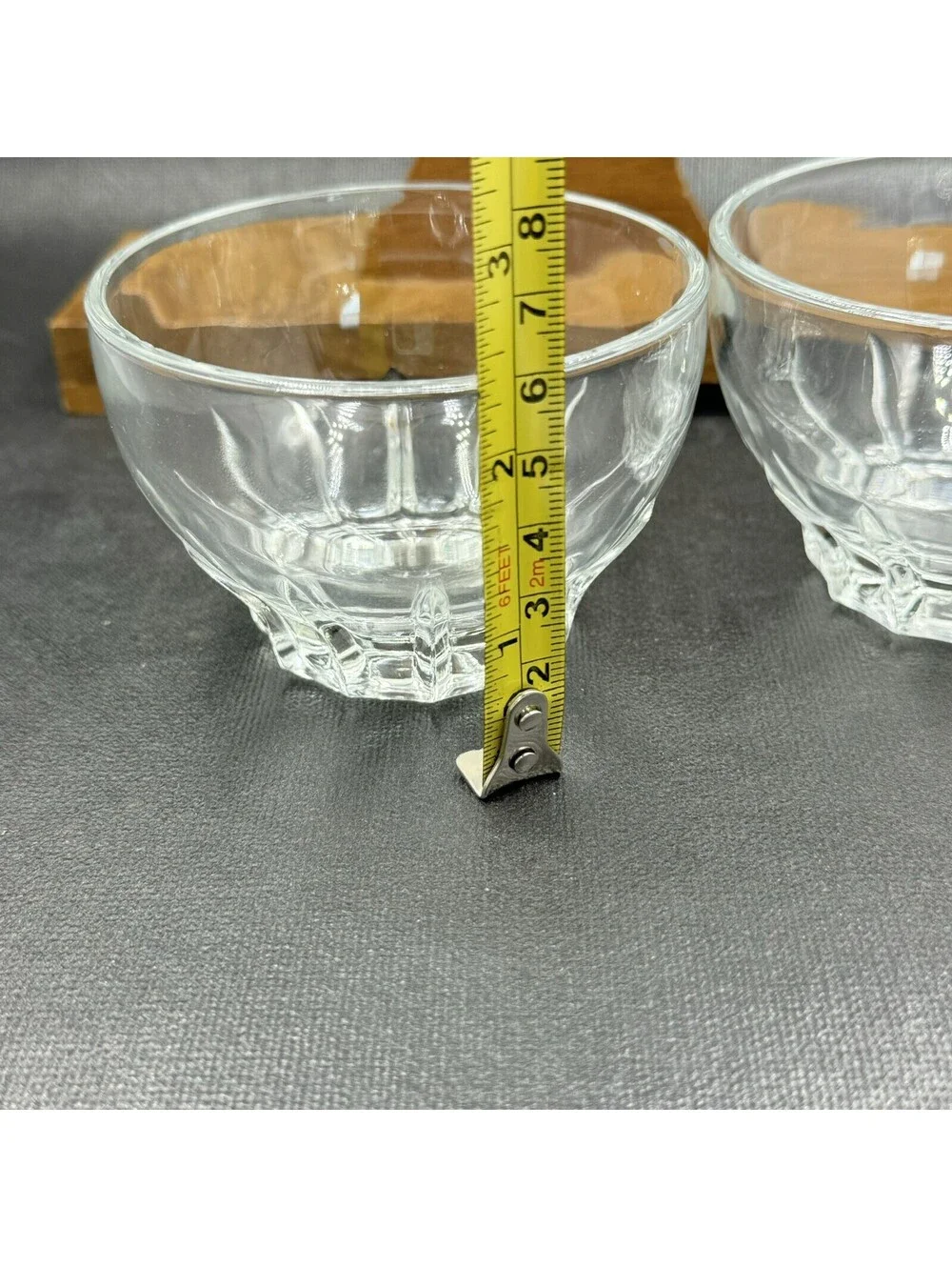 Vintage Bourbon Whiskey Glasses w Wood Carrying Case 6oz Barware Mancave Tiki